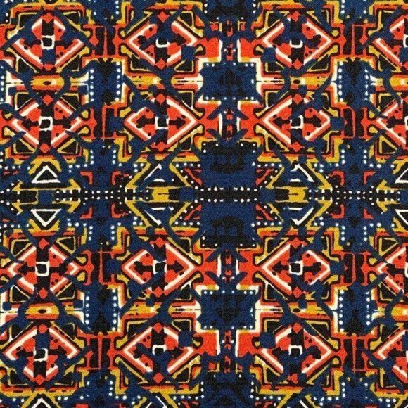 LuLaRoe CASSIE Pencil Skirt Italian Tile Rug Pattern Large L NWT LLR - Picture 2 of 5